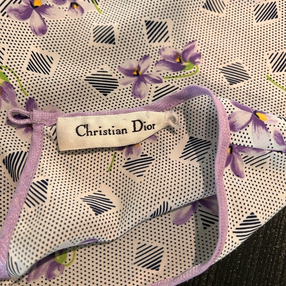 Dior Vintage Purple Floral Top - Picture 7 of 7
